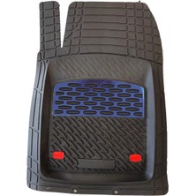 Team Car Safir Renault Megane uyumlu Derin Havuzlu 3D Paspas Krom Mavi