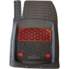 Team Car Safir Ssangyong Actyon Sports uyumlu Derin Havuzlu 3D Paspas Krom Kırmızı