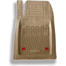 Team Car Safir Volkswagen Amarok uyumlu Derin Havuzlu 3D Paspas Bej