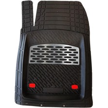 Team Car Safir Renault Clio uyumlu Derin Havuzlu 3D Paspas Krom Gri