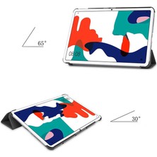 Case 4U Huawei Mate Pad 10.4 Kılıf Smart Cover Katlanabilir Standlı Tablet Akıllı Kapak Altın