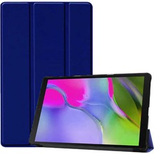 Case 4U Huawei T3 10 İnç Kılıf Smart Cover Katlanabilir Standlı Tablet Akıllı Kapak Lacivert