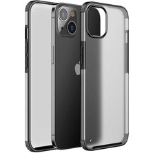 Case 4u Apple iPhone 13 Kılıf Ultra Darbe Koruyucu Arkası Buzlu Silikon Volks Arka Kapak Siyah
