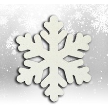 Süsle Bebek ve Parti Yılbaşı Kar Tanesi Dekor Strafor Süs, 25 cm - Beyaz