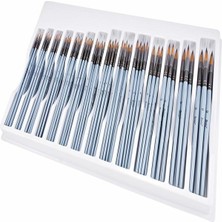 Brons 123 Serisi Sentetik Kıl Yuvarlak Uçlu Fırça 144'LÜ Sınıf Seti