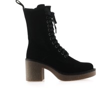 Bueno Shoes Siyah Süet Kadın Topuklu Bot
