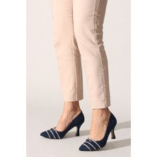 Rovigo Plus   Lacivert Suet Taşlı Kadın Günlük Ayakkabı