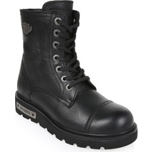 Harley Davidson Tums Siyah Deri Kadın Bot