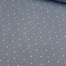 Tekin's Home Mavi Zemin Beyaz Yıldızlı Nevresmilik Nevresimlik Poplin Kumaş