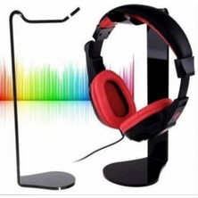 Ps Stickers Kulaklık Standı Siyah Kulaklık Askı Akrilik Masa Üstü Stand Headphone Ünitesi Oyuncu Stant Tutucu