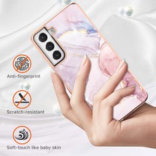 Eabhulie Samsung Galaxy S21 Fe 5g Için Mermer Desen Yumuşak Tpu Tampon Kılıf Kapak Rose Gold (Yurt Dışından)