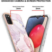 Eabhulie Samsung Galaxy A02S Için Crossbody Askı Ipi Telefon Kılıfı Silikon Mermer Desen Yumuşak Tpu Tampon Kapağı Rose Gold (Yurt Dışından)