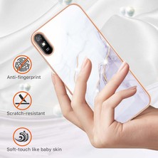 Eabhulie Xiaomi Redmi 9A Için Mermer Desen Yumuşak Tpu Tampon Kılıf Kapak Beyaz (Yurt Dışından)