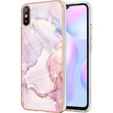 Eabhulie Xiaomi Redmi 9A Için Mermer Desen Yumuşak Tpu Tampon Kılıf Kapak Rose Gold (Yurt Dışından)