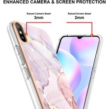 Eabhulie Xiaomi Redmi 9A Için Mermer Desen Yumuşak Tpu Tampon Kılıf Kapak Rose Gold (Yurt Dışından)