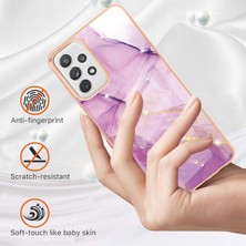 Eabhulie Samsung Galaxy A72 Için Mermer Desen Yumuşak Tpu Tampon Kılıf Kapak Pembe (Yurt Dışından)