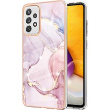 Eabhulie Samsung Galaxy A72 Için Mermer Desen Yumuşak Tpu Tampon Kılıf Kapak Rose Gold (Yurt Dışından)