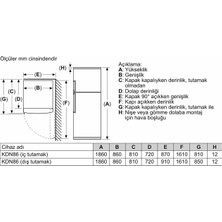 Profilo BD2086IFXN F Enerji Sınıfı 641 Lt Nofrost Üstten Donduruculu Buzdolabı