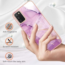 Eabhulie Samsung Galaxy A03S Için Mermer Desen Yumuşak Tpu Tampon Kılıf Kapak Pembe (Yurt Dışından)