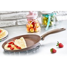 Saflon SF5428GR Granit Line Kahverengi Krep Tavası 28 cm.