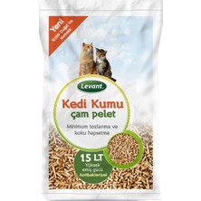 Levant Kedi Kumu Çam Pelet Organik Ağaç Kokulu 15 Lt