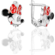 Söğütlü Silver Gümüş Mineli Klipsli Çocuk Küpe