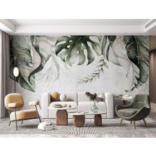 Özel Duvarlar Büyük Tropikal Yapraklar Duvar Posteri