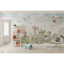 Özel Duvarlar Çocuk Odası Duvar Kağıdı Sevimli Hayvanlar