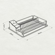 Tekno-tel Tek Katlı Tabaklık Bulaşıklık Beyaz KB006