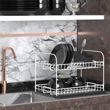 Tekno-tel Teknotel Iki Katlı Tabaklık Bulaşıklık Beyaz KB007