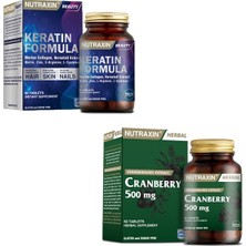 Nutraxin Saç Ve Tırnaklar Için Keratin + Beslenmeye Destek Cranberry 60 Tablet