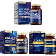 Nutraxin Keratin 60 T. + Vitamin Max 60 T. + Hidrolize  30 T.