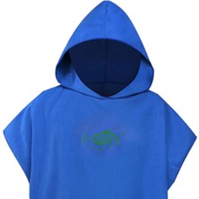 Strade Store Sörf Panço Hızlı Kuruyan Değişen Robe Sörfçü Havlu Kapüşonlu Cape Koyu Mavi