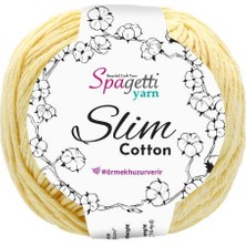 Spagetti Yarn Soft Sarı Slim Cotton ( 50 Gr)