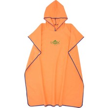 Strade Store Sörf Panço Hızlı Kuruyan Değişen Robe Sörfçü Havlusu Kapüşonlu Cape Orange (Yurt Dışından)