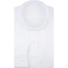 Süvari Slim Fit Beyaz Erkek Gömlek