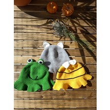 Handmade Kurbağa Desenli Kadın Şapkası, %100 Pamuk