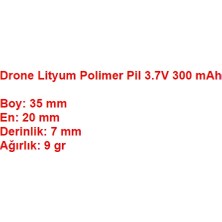 Gens Ace Drone Lityum Polimer Pil 3.7V 300 Mah 702030