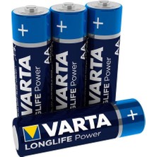 Varta Longlife Power Aa Alkalin Kalem Pil 4’lü
