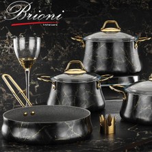 Sarac Home Brioni Marble Tencere Seti 7 Parça