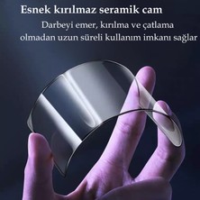 CepStok Apple iPhone 13 (6.1") Kırılmaz Cam Tam Kaplayan Parlak Seramik Esnek Ekran Koruyucu