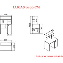 Kalender Dekor Lucas 90 cm Çalışma Masası