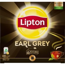 Lipton Earl Grey Süzen Poşet Bergamot Aromalı Siyah Çay 100'lü