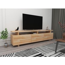 Wood Face Verona Doğal Ahşap Tv Sehpası Tv Ünitesi Doğal Renk