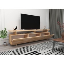 Wood Face Verona Doğal Ahşap Tv Sehpası Tv Ünitesi Doğal Renk