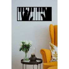 Unt Piano Duvar Dekoru Süsü Ahşap Dekoratif Tablo