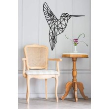Unt Hummingbird Duvar Dekoru Süsü Ahşap Dekoratif Tablo