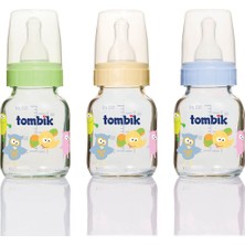 Tombik Cam Biberon 100 ml / Şaşkın Hayvancıklar Serisi Mavi (3 Adet)