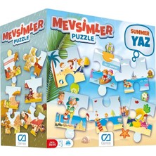 Ca Games Dinazorlar Yer Puzzle + Ca Games Mevsimler Yer Puzzle (2’li Set)