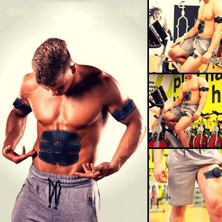 Enjoy Outdoor Ems Kablosuz Kas Stimülatörü Kas Toneri Vücut Kas Fitness Tonlama Kemeri Eğıtmen Karın Abs Kol Stimülatörü(Yurt Dışından)